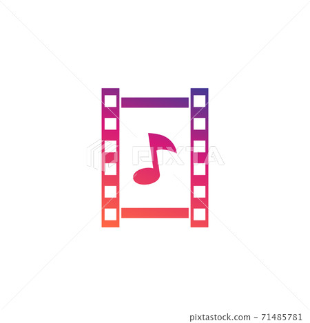 multimedia icon, video and music 71485781
