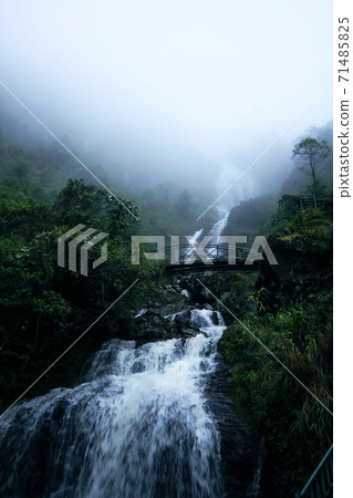 Mountain high waterfall In Vietnam 71485825