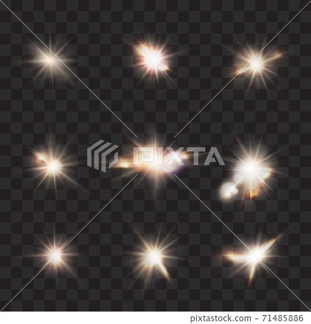 flares, flashes, light effects set 71485886