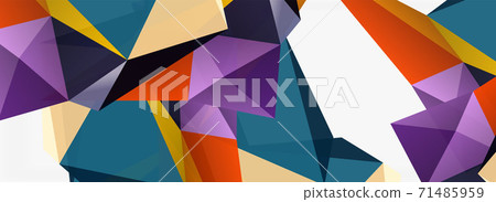 3d mosaic abstract backgrounds, low poly shape geometric design 71485959