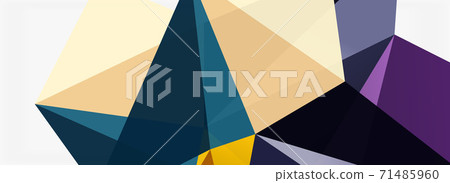 3d mosaic abstract backgrounds, low poly shape geometric design 71485960