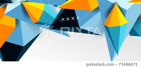 3d low poly abstract shape background vector illustration 71486071
