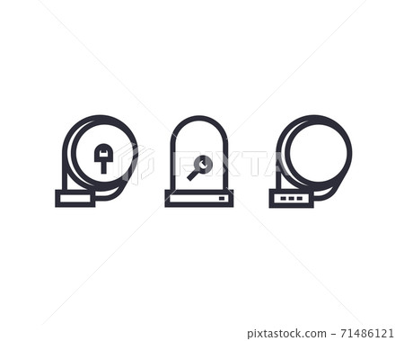 Bike locks icons on white 71486121