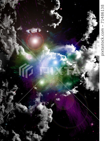 galaxy in a free space. 3D rendering 71486138