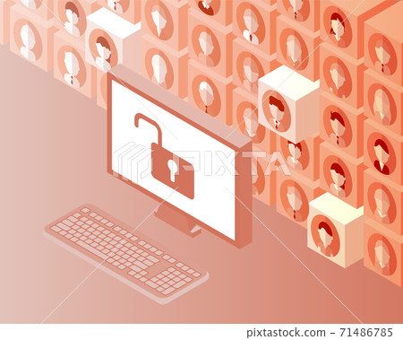 Human Data leakage and got hacked vector Human Data leakage and got hacked vector 71486785