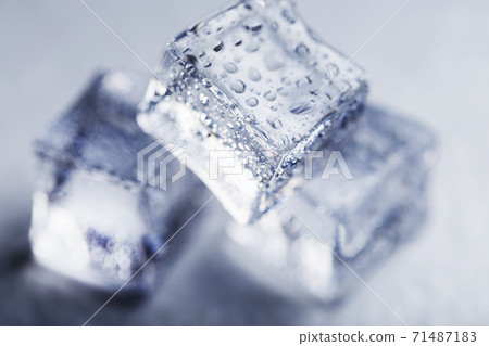 Blocks of Ice With water Drops close-up. Blocks of Ice With water Drops close-up. 71487183