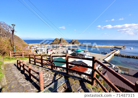 樓梯國家公路Rhihi Cape Ryuhi漁港青森縣東津輕市縣Sotogahama Town 71487315