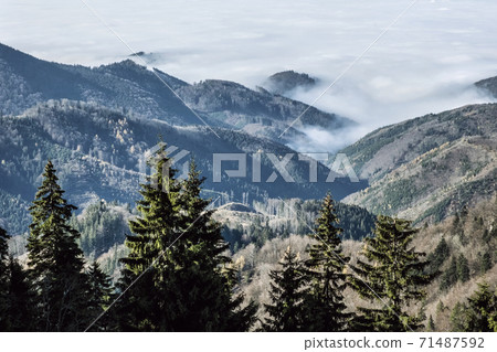 Big Fatra mountains and Turiec basin, Slovakia, inverse weather scene Big Fatra mountains and Turiec basin, Slovakia, inverse weather scene 71487592