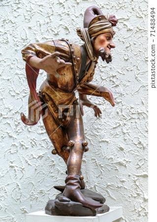 Moreska dancer wood ancient doll created by Erasmus Grasser in 1503 for Munich town hall. Moreska dancer wood ancient doll created by Erasmus Grasser in 1503 for Munich town hall. 71488494