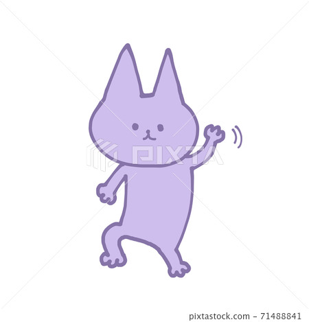 Waving cat kitten 71488841