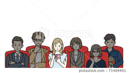 Movie theaters People watching movies Manners Smartphones 71489401