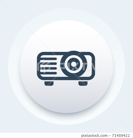 Projector icon, video equipment symbol Projector icon, video equipment symbol 71489422