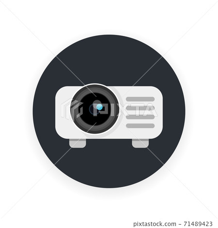 Projector icon in flat style Projector icon in flat style 71489423