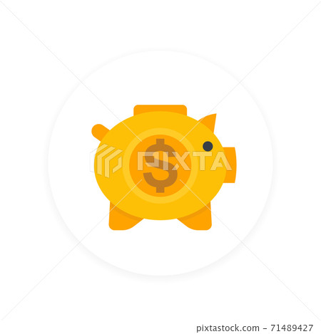 moneybox icon, savings sign, money box pig moneybox icon, savings sign, money box pig 71489427