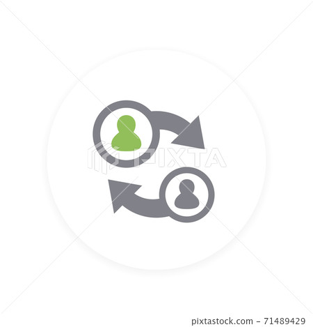 Staff, personnel rotation icon Staff, personnel rotation icon 71489429