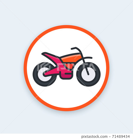 offroad bike, motorcycle vector icon offroad bike, motorcycle vector icon 71489434
