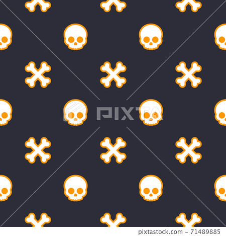 pattern with skulls, seamless halloween background 71489885