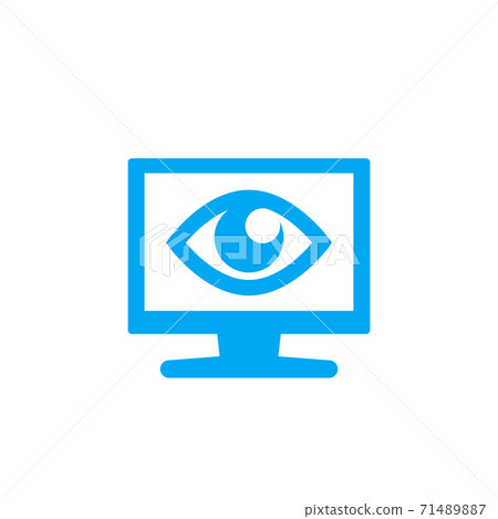 Monitoring icon isolated on white Monitoring icon isolated on white 71489887