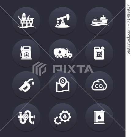 Petroleum industry icons set Petroleum industry icons set 71489917