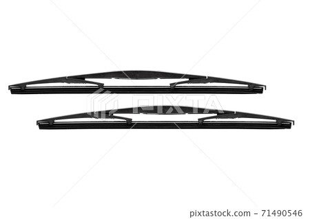 windshield wipers for cars spare parts objects isolated on a white background unlabel mock up. windshield wipers for cars spare parts objects isolated on a white background unlabel mock up. 71490546