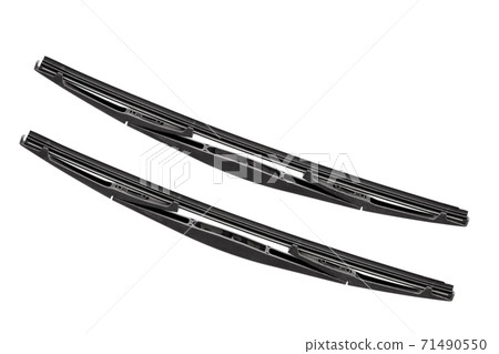 windshield wipers for cars spare parts isolated on a white background. windshield wipers for cars spare parts isolated on a white background. 71490550