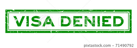 Grunge green visa denied word rubber seal stamp on white background Grunge green visa denied word rubber seal stamp on white background 71490792