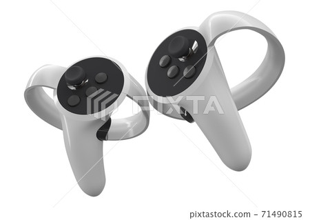 Virtual reality controllers for online and cloud gaming isolated on white Virtual reality controllers for online and cloud gaming isolated on white 71490815