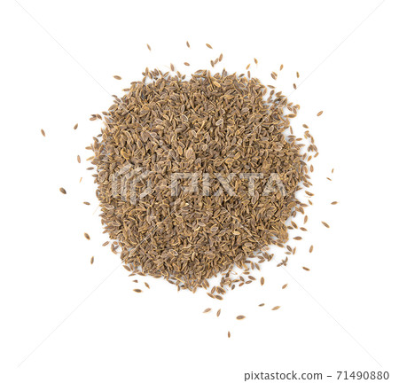 dill seed isolated on the white background. Top view dill seed isolated on the white background. Top view 71490880