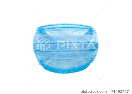 medical gauze sick mask unlabel object front view isolated on white background. medical gauze sick mask unlabel object front view isolated on white background. 71492747