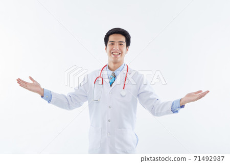 Portrait of the confident male pediatrician Portrait of the confident male pediatrician 71492987