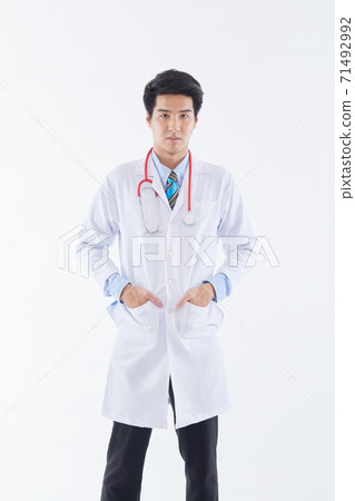 Portrait of the confident male pediatrician Portrait of the confident male pediatrician 71492992
