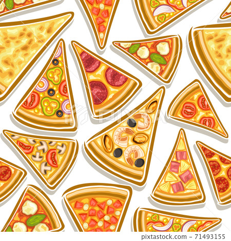 Vector Pizza Seamless Pattern Vector Pizza Seamless Pattern 71493155