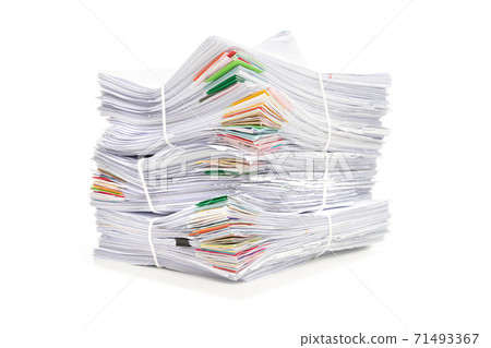 Stack of Documents isolated on white background. Documents pile. Stack of Documents isolated on white background. Documents pile. 71493367