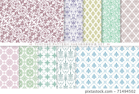 Seamless pattern vintage pattern wallpaper 71494502