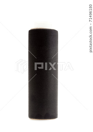 filter for cleaning and reducing the salt content in drinking water, a black replacement cartridge isolated on a white background. filter for cleaning and reducing the salt content in drinking water, a black replacement cartridge isolated on a white background. 71496180