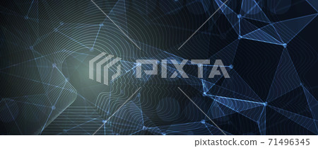 Abstract Artificial intelligence. Cloud computing. Machine learning. Technology web background. Virtual concept 71496345