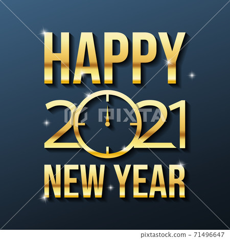Happy new year 2021 background vector 71496647