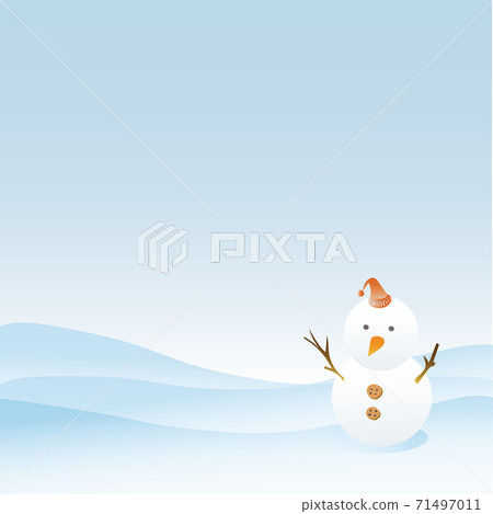 雪人和雪景的矢量圖像 雪人和雪景的矢量圖像 71497011