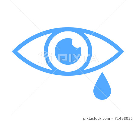 Tear cry eye icon in outline style 71498035