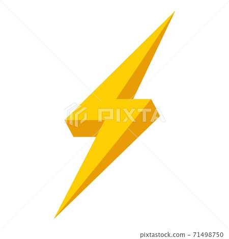 Lightning bolt vector illustration isolated on white background 71498750