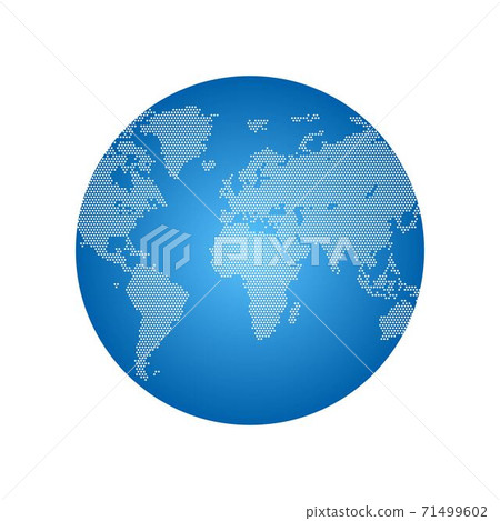 Dots world globe vector illustration isolated 71499602