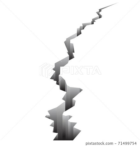 Cracked ground vector illustration isolated on white background 71499754