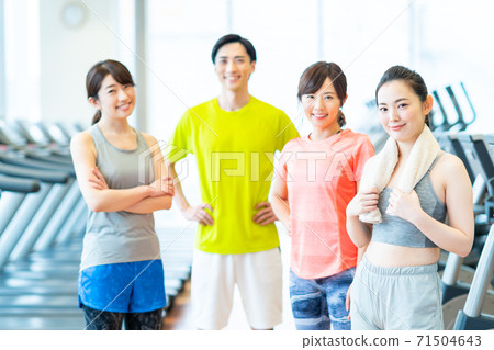 Young people in the gym 71504643