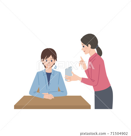 顯示智能手機屏幕和說明的插圖 71504902