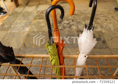 插入雨傘架的雨傘 71509121