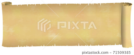 舊的水平卷圖像矢量插圖背景透明 71509385