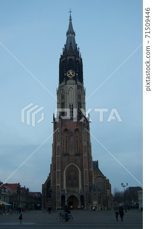 Delft in the evening in the Netherlands Delft in the evening in the Netherlands 71509446