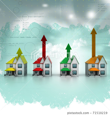 Growing home sale in abstract  background 71510219