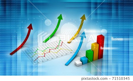 graph showing rise in profits or earnings - Stock Illustration ...