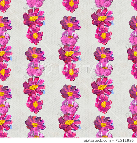 Seamless pattern with flowers. Watercolor or acrylic painting. Hand drawn floral background. Seamless pattern with flowers. Watercolor or acrylic painting. Hand drawn floral background. 71511986